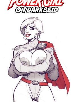 Power Girl on Darkseid