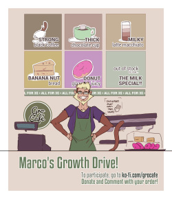 KO-FI GROWTH DRIVE - Marco the Gro-Café Barista