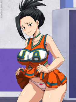 Yaoyorozu Momo  Cheerleader by Sano-BR